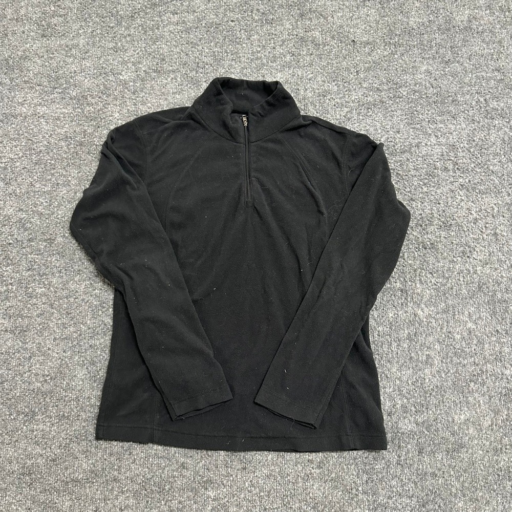 Columbia Fleece Pullover Womens Size M Black Quarter Zip Mock Neck Lightweight